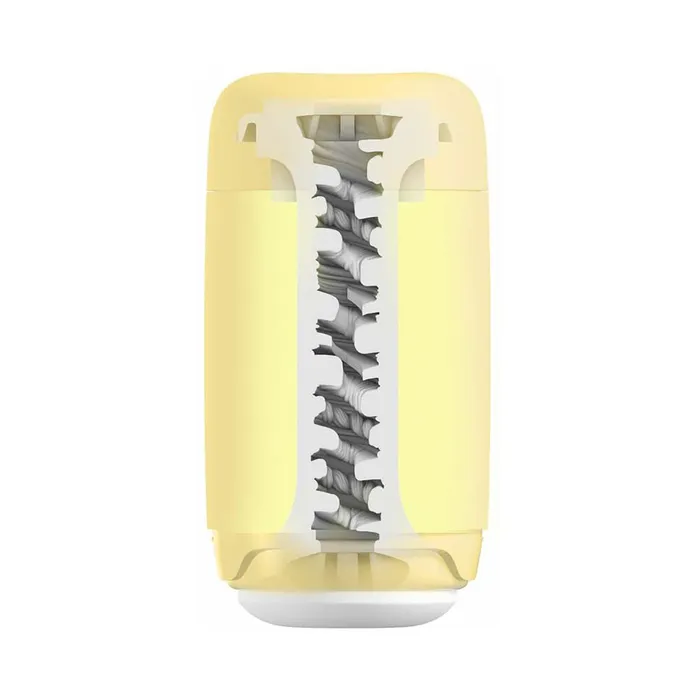 TENGA Male Sex Toys Tenga Puffy Stroker Custard Yellow
