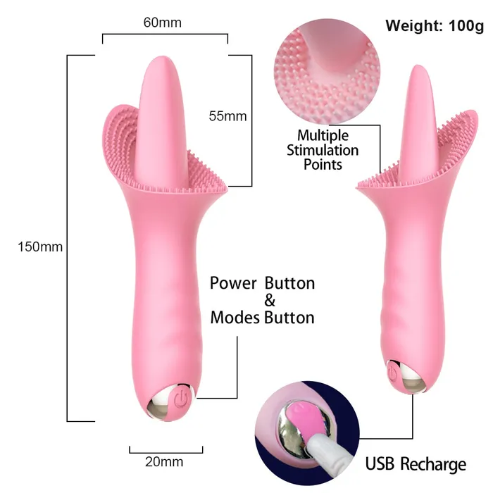 Female Sex Toys soniker Tongue Licking G Spot Clitoral Vibrator Clit Tickler Sex Toy for Women 10 Pattern Vibrating Vaginal Massage
