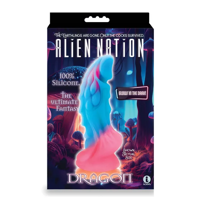 Icon Brands Dildos Alien Nation Glow Dragon