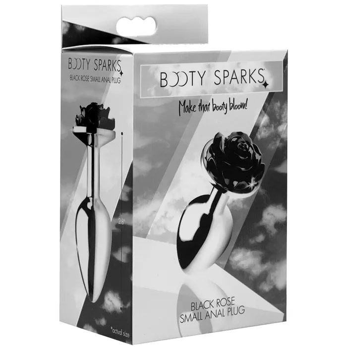 Anal XR Brands Booty Sparks Black Rose Anal PlugSmall
