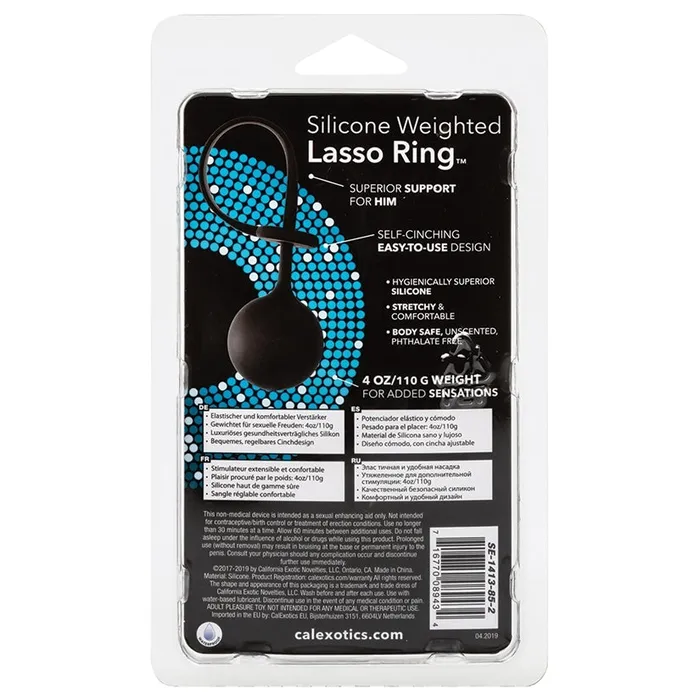 CAL EXOTICS Anal Weighted Lasso RingBlack