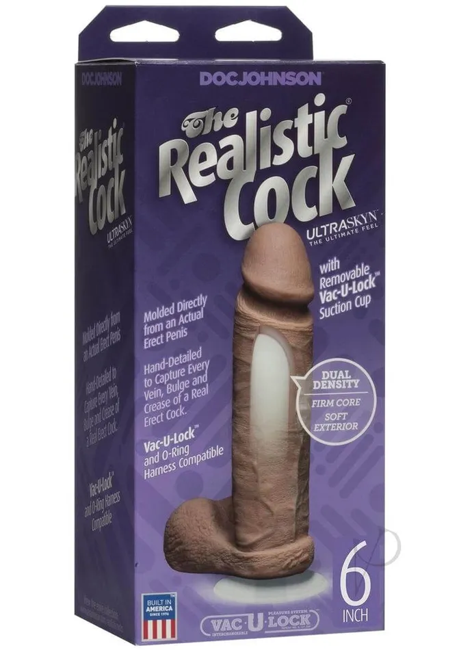 Doc Johnson Enterprises Female Sex Toys The Realistic Cock UR3 with Balls 6 Caramel DualDensity Dildo with Suction Cup Doc Johnson Enterprises Female Sex Toys The Realistic Cock UR3 with Balls 6 Caramel DualDensity Dildo with Suction Cup