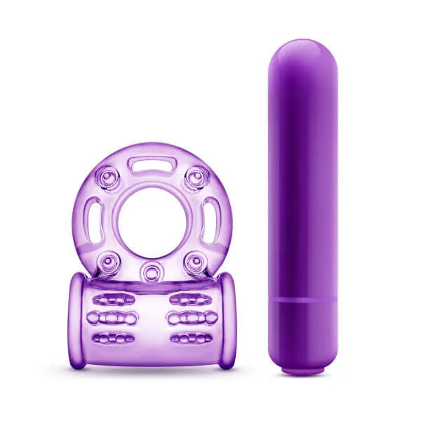 Play With Me The Player Vibrating Cock Ring Purple Blush Novelties Couples