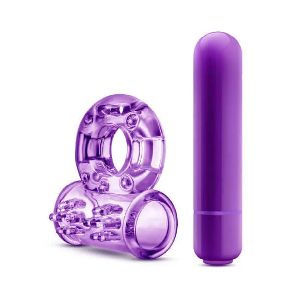 Play With Me The Player Vibrating Cock Ring Purple Blush Novelties Couples