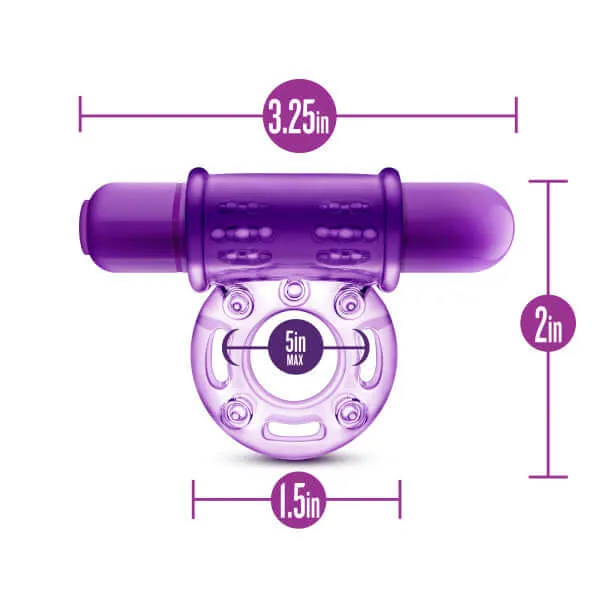 Play With Me The Player Vibrating Cock Ring Purple Blush Novelties Couples