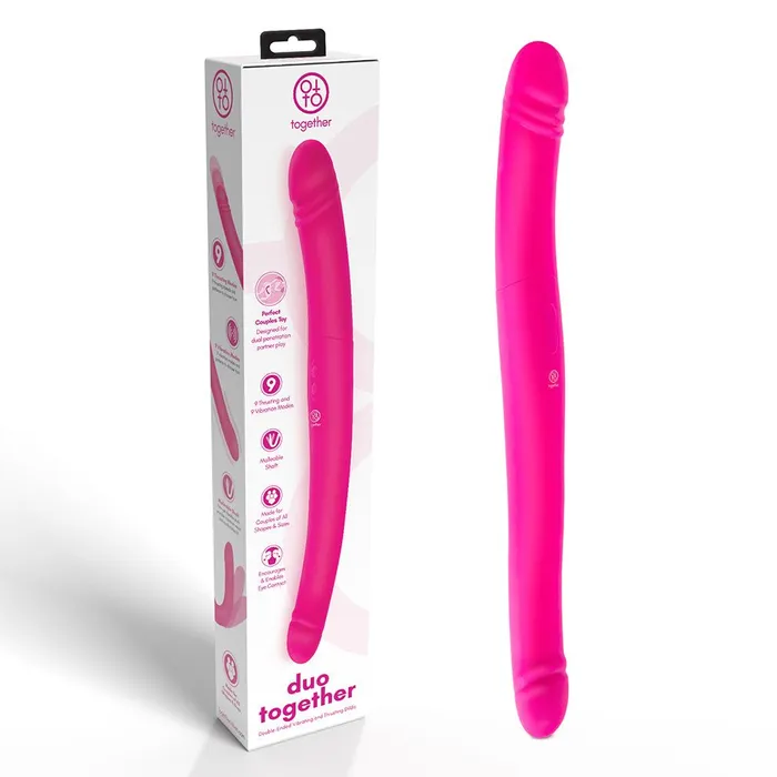 Female Sex Toys Together Vibes Duo Together Double Ended Vibrating and Thrusting Dildo