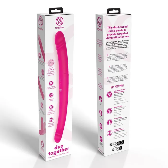 Female Sex Toys Together Vibes Duo Together Double Ended Vibrating and Thrusting Dildo