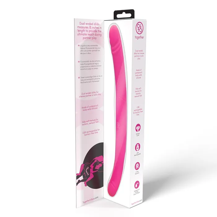 Female Sex Toys Together Vibes Duo Together Double Ended Vibrating and Thrusting Dildo