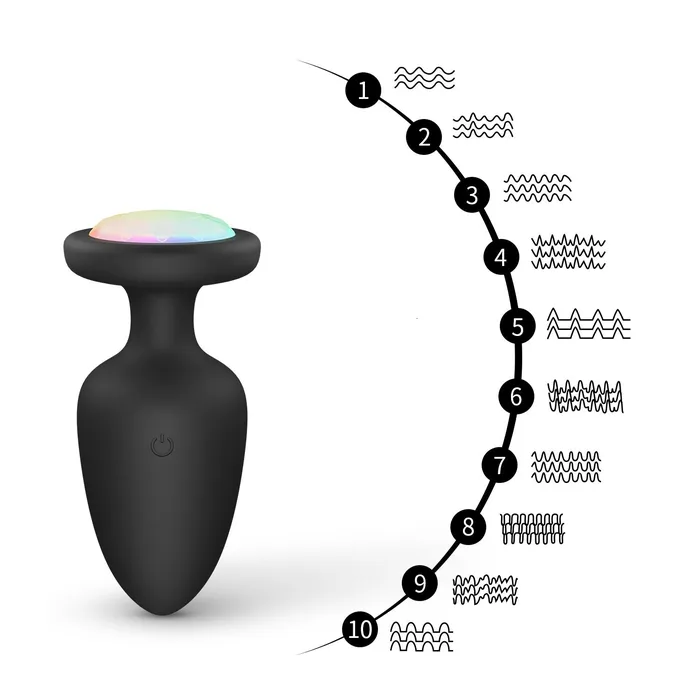 honeysx Ruby 10 Vibrating LightUp Led Butt Plugs Male Sex Toys