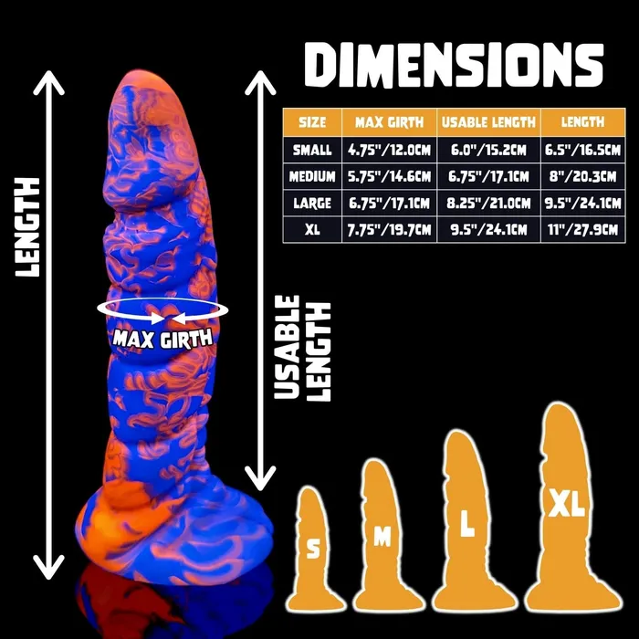 Kreature Adult Toys Dildos Kezax the Dark Wizard Blend Color
