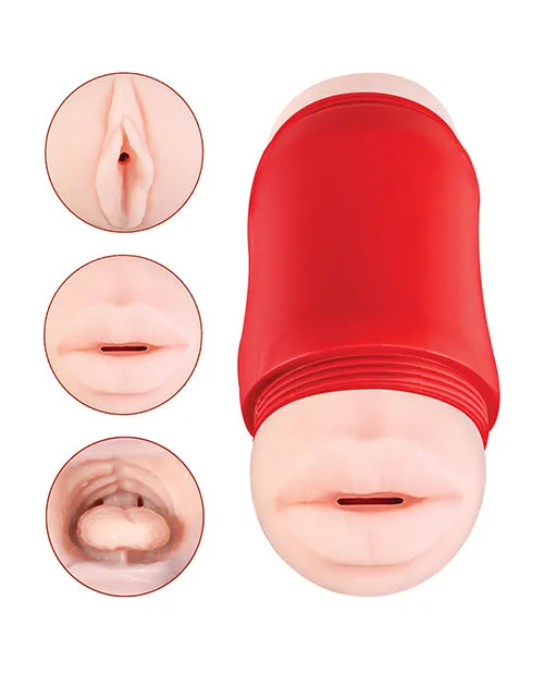Nasstoys Male Sex Toys Delite Two Ways Mouth Vagina Masturbator White Nasstoys Male Sex Toys Delite Two Ways Mouth Vagina Masturbator White