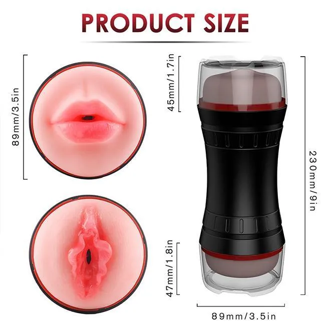 PHANXY Male Sex Toys PHANXY 2 in 1 Pocket PussyMouth Male Masturbator Cup