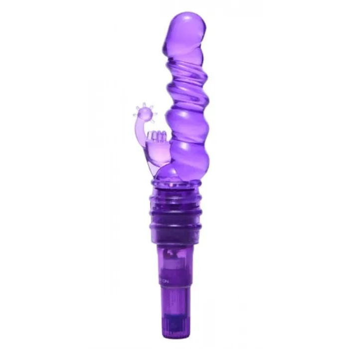 XR Brands Trinity Vibes Vibrators Royal Rocket Ribbed Rabbit Vive Purple XR Brands Trinity Vibes Vibrators Royal Rocket Ribbed Rabbit Vive Purple