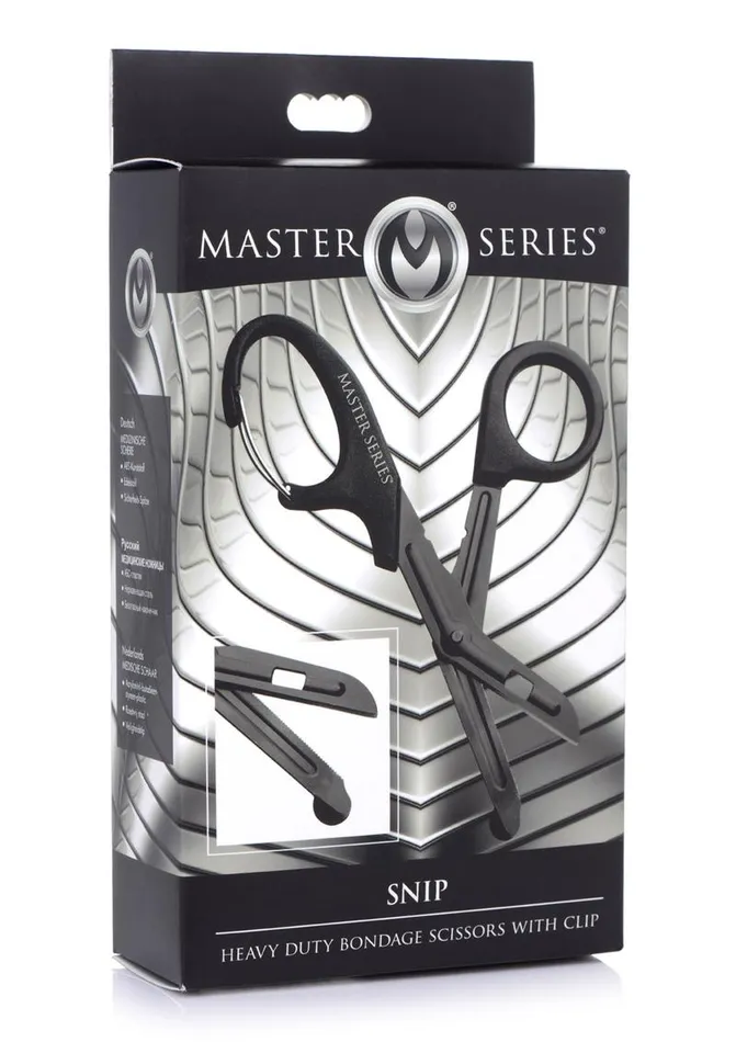 Master Series Male Sex Toys Master Series Snip Heavy Duty Bondage Stainless Steel Scissors with Clip