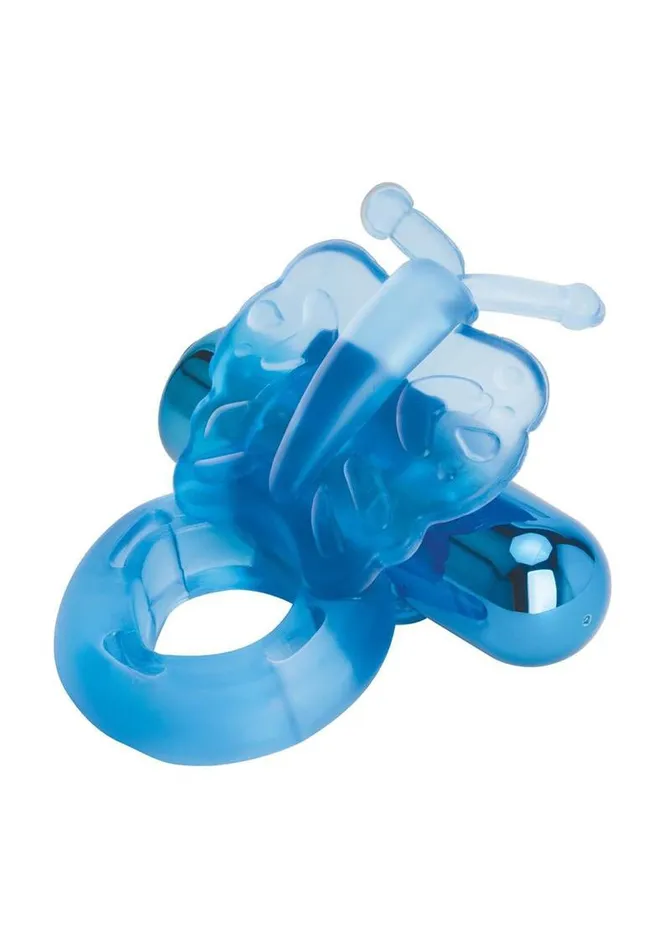 Bodywand Vibrators Bodywand Rechargeable Butterfly Ring Blue