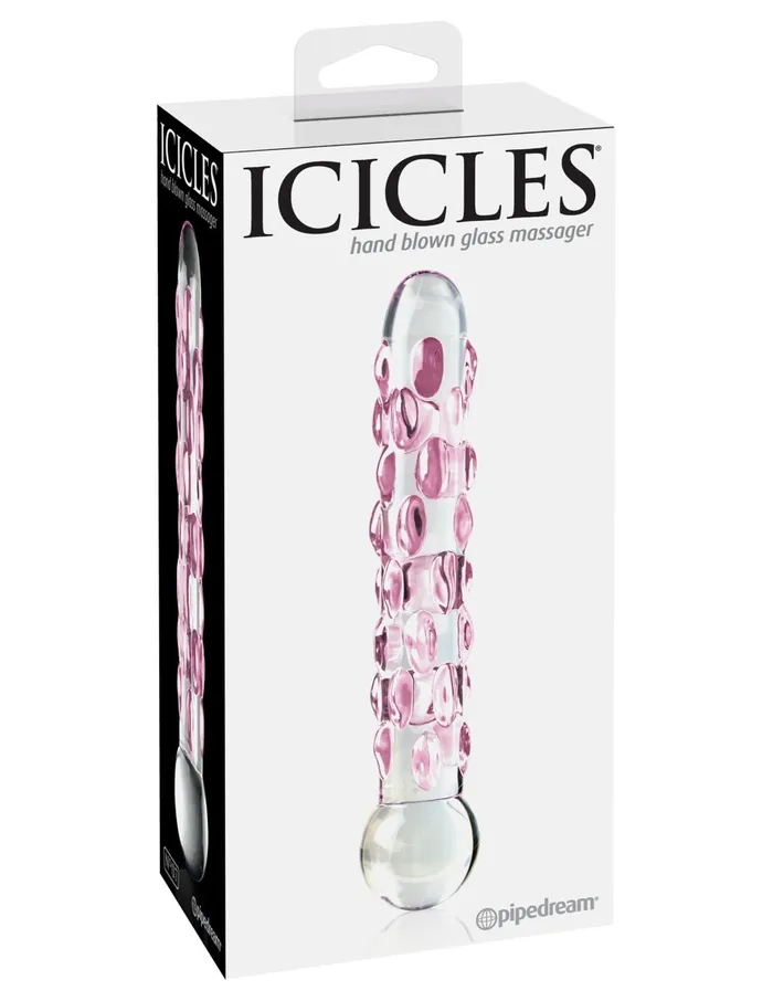 Pipedream Icicles No 7 Clear Pink Dildos Pipedream Icicles No 7 Clear Pink Dildos