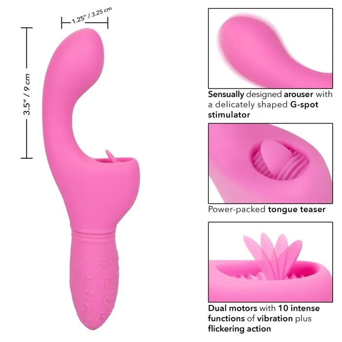Rechargeable Butterfly Kiss Flicker Pink CalExotics Vibrators Rechargeable Butterfly Kiss Flicker Pink CalExotics Vibrators