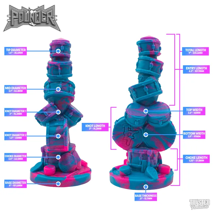 Twisted Fantasies Dildos Pounder the Knotted Drum Dildo