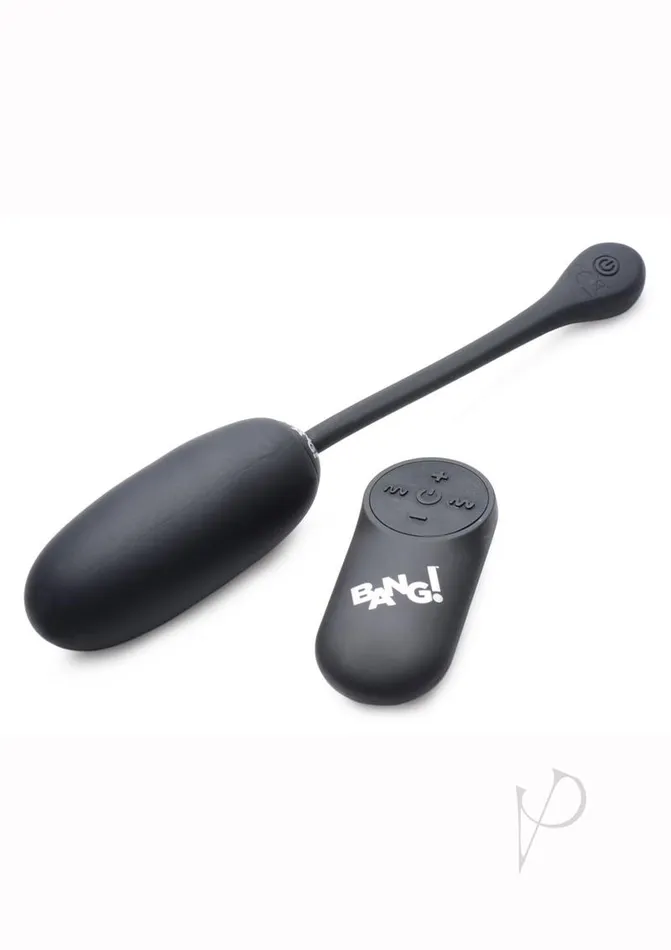 Bang 28x Plush Egg and Remote Black BANG Anal