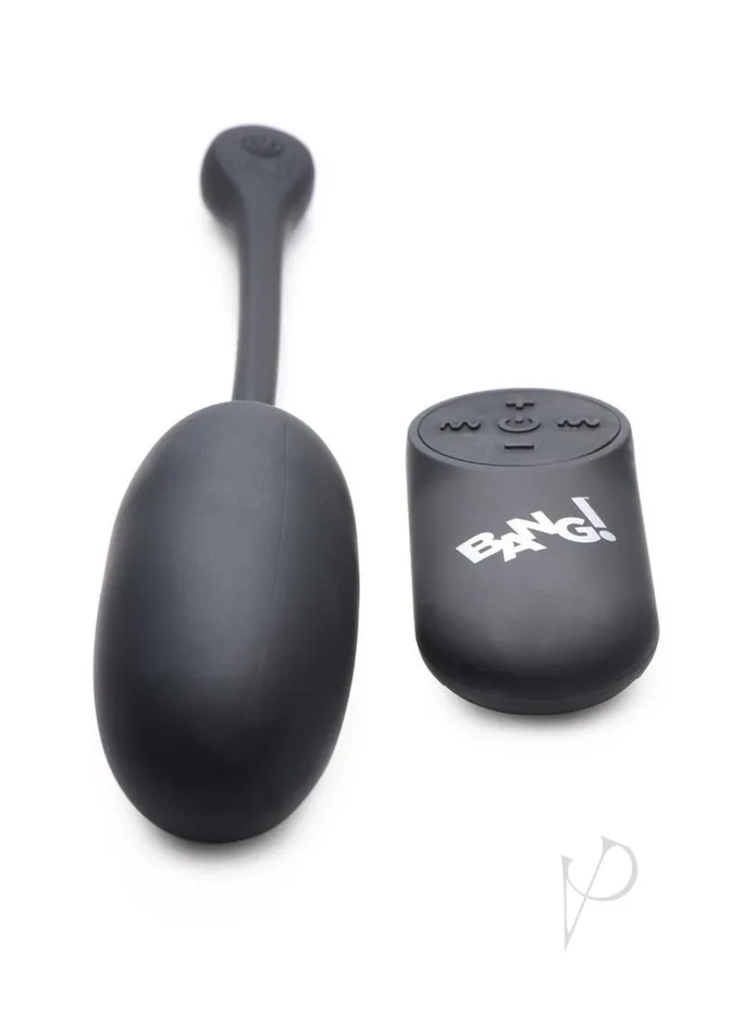 Bang 28x Plush Egg and Remote Black BANG Anal
