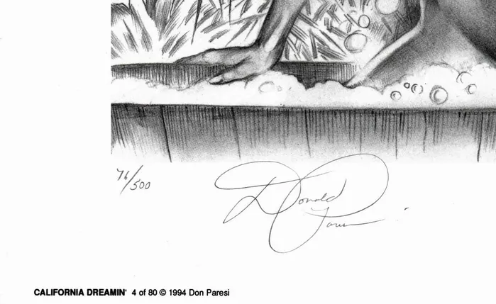 California Dreamin art print By Don Parisi signed numbered 76500 11 x 14 Peter Comparettos Cards Vibrators