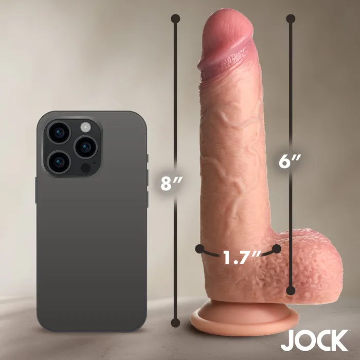 Dildos Curve Toys 8 Inch Real Skin Silicone Dildo With Balls Medium