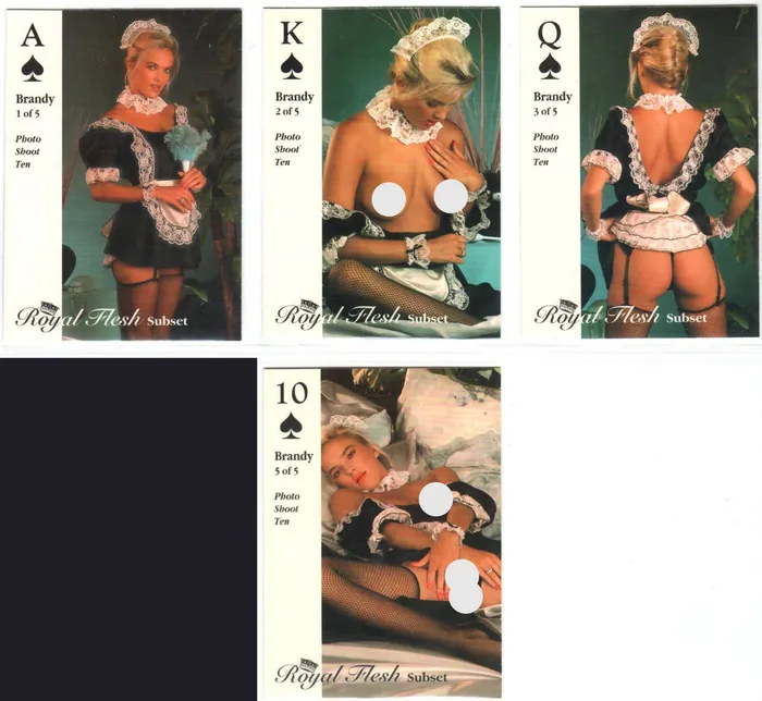Dildos Peter Comparettos Cards Hot Shots series 4 Royal Flesh subset card lot 4 cards Brandy Dildos Peter Comparettos Cards Hot Shots series 4 Royal Flesh subset card lot 4 cards Brandy