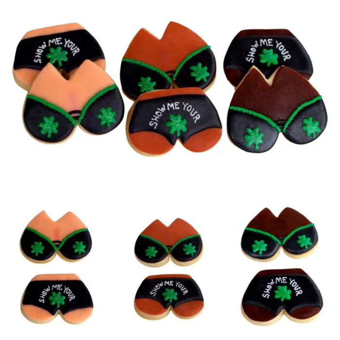 Female Sex Toys Show Me Your Shamrock Bra and Panty Cookie Set Naughty Cookie Box Female Sex Toys Show Me Your Shamrock Bra and Panty Cookie Set Naughty Cookie Box