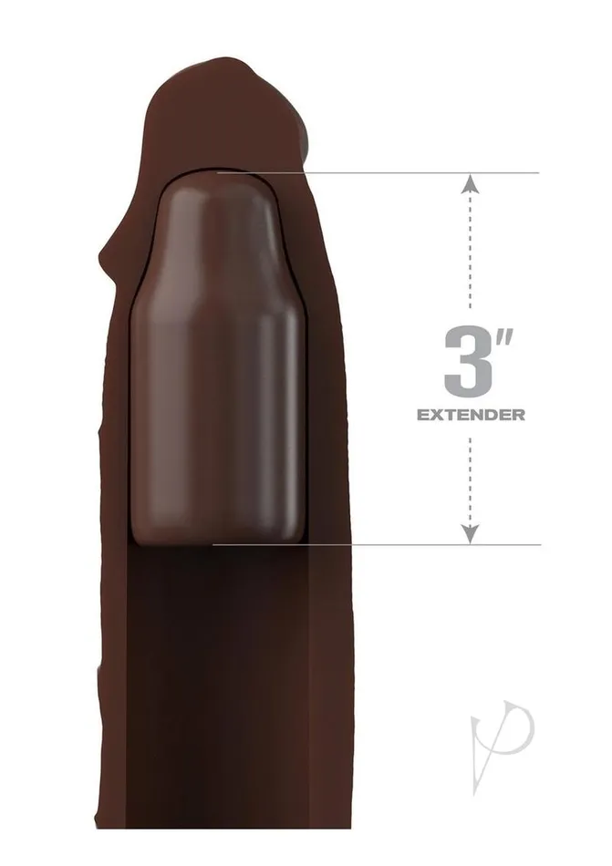 Fx Elite Ext Sleeve Wstrap 7 Brown Fantasy XTensions Male Sex Toys